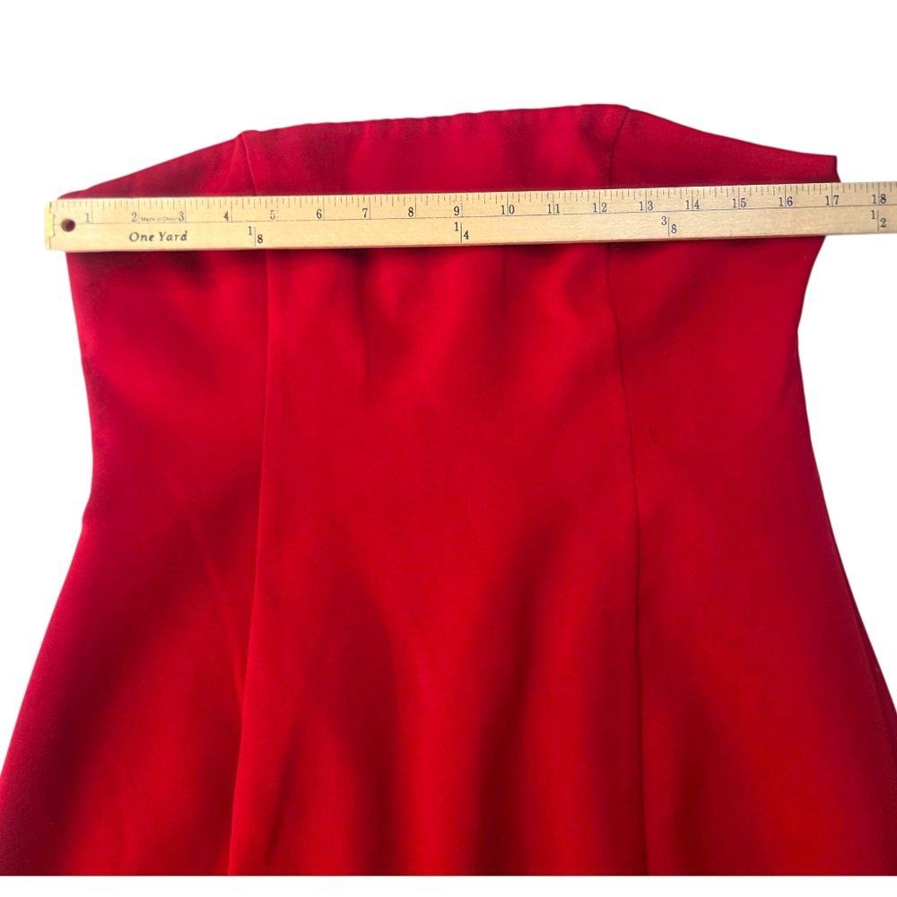 RSVP BB Dakota Nordstrom Midi Strapless Cocktail Party Dress NEW Womens 6 Red - Picture 4 of 9